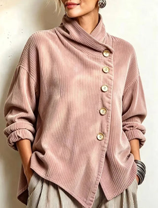 Gwyneth corduroy top in Dusty Rose