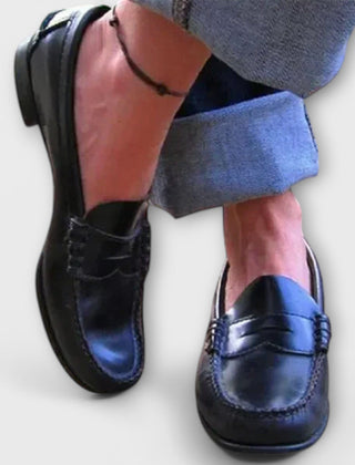 Honora classic penny loafers in Black