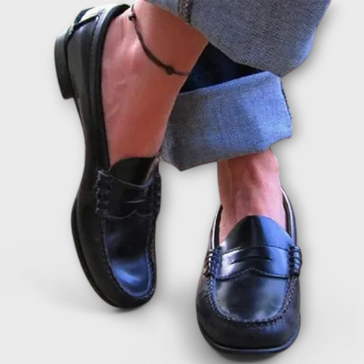 Honora classic penny loafers in Black