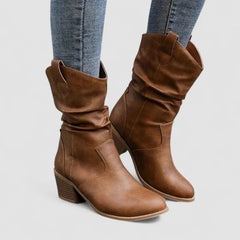 Tova Orthopedic Leather Boots in Brown