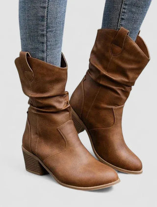 Tova Orthopedic Leather Boots in Brown