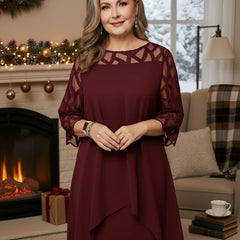 Glynis dress in Wine Red