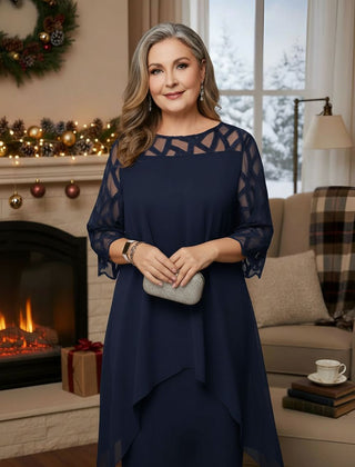 Glynis dress in Deep Blue