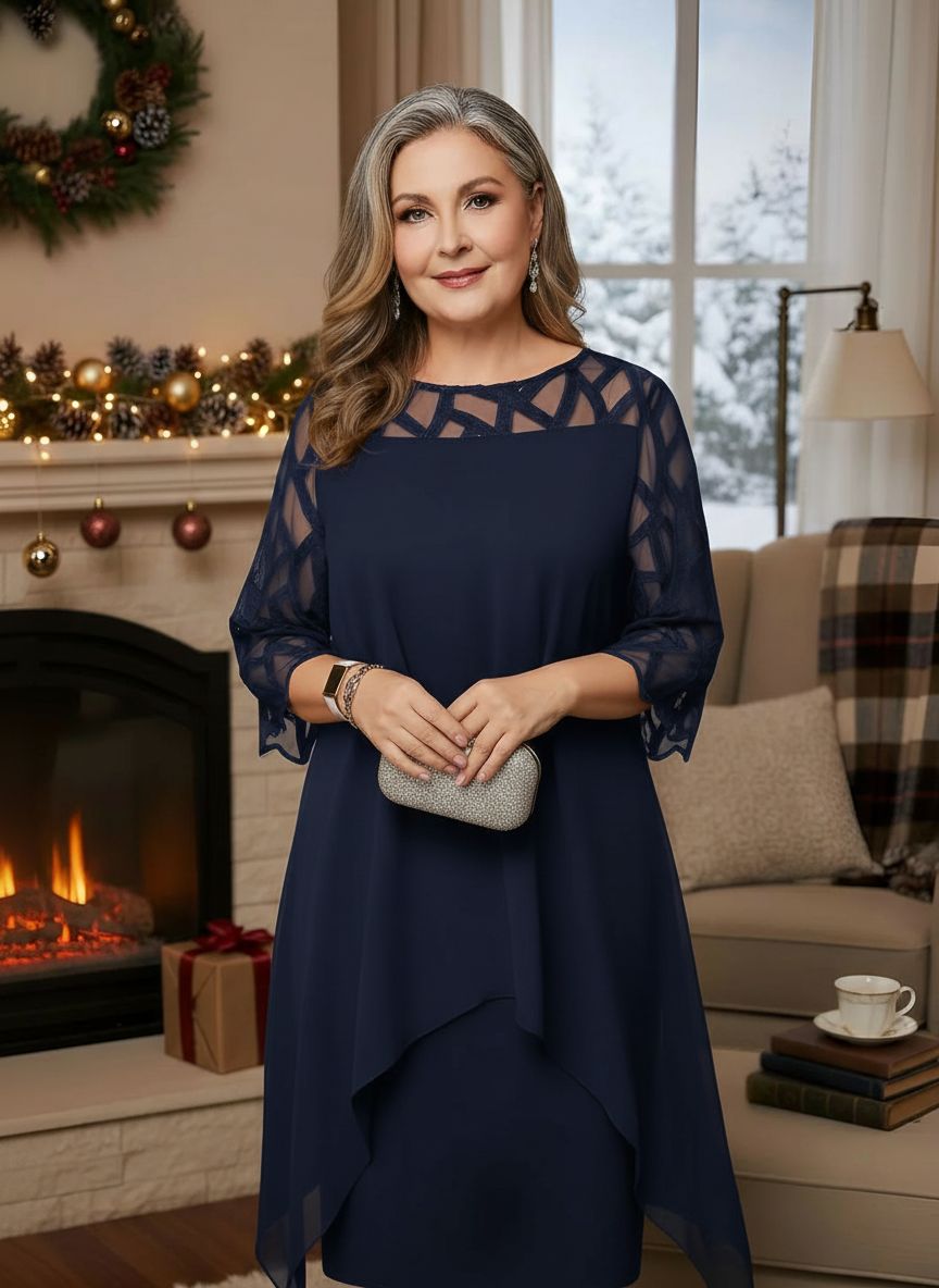 Glynis dress in Deep Blue