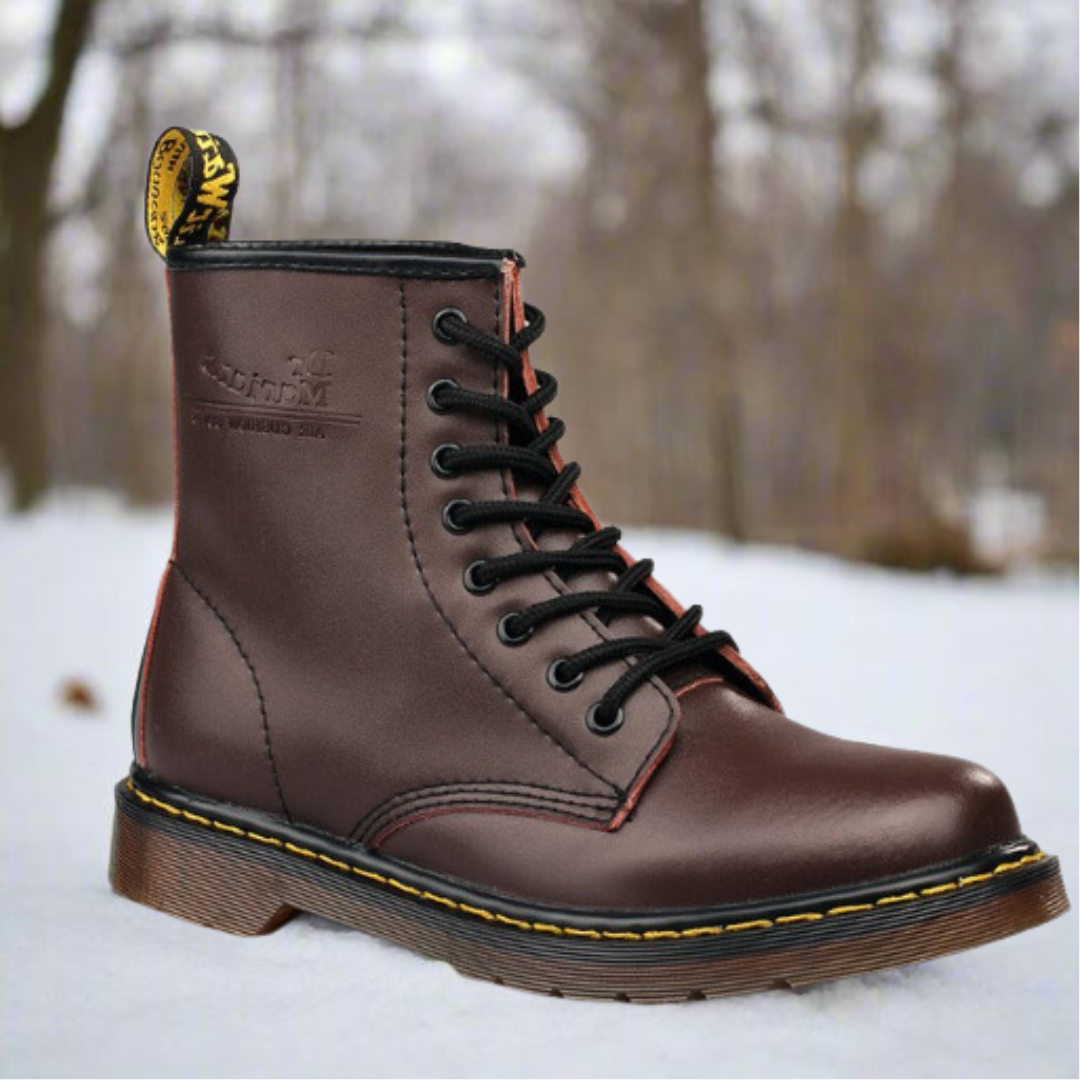Annora Elegant Lace-Up Boots in Brown