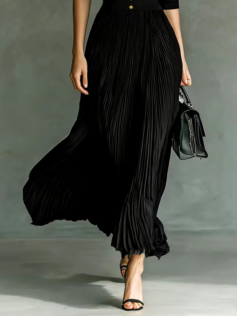 Drusilla | Pleated Lapel Maxi Dress