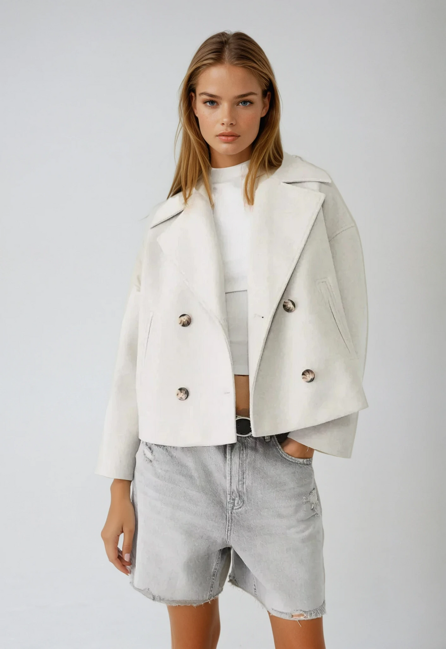 Laura | Cropped Double-Breasted Jacket
