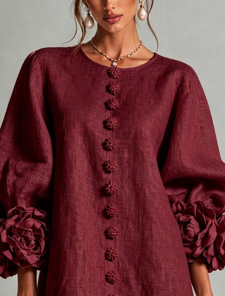 Lynette dress in Burgundy
