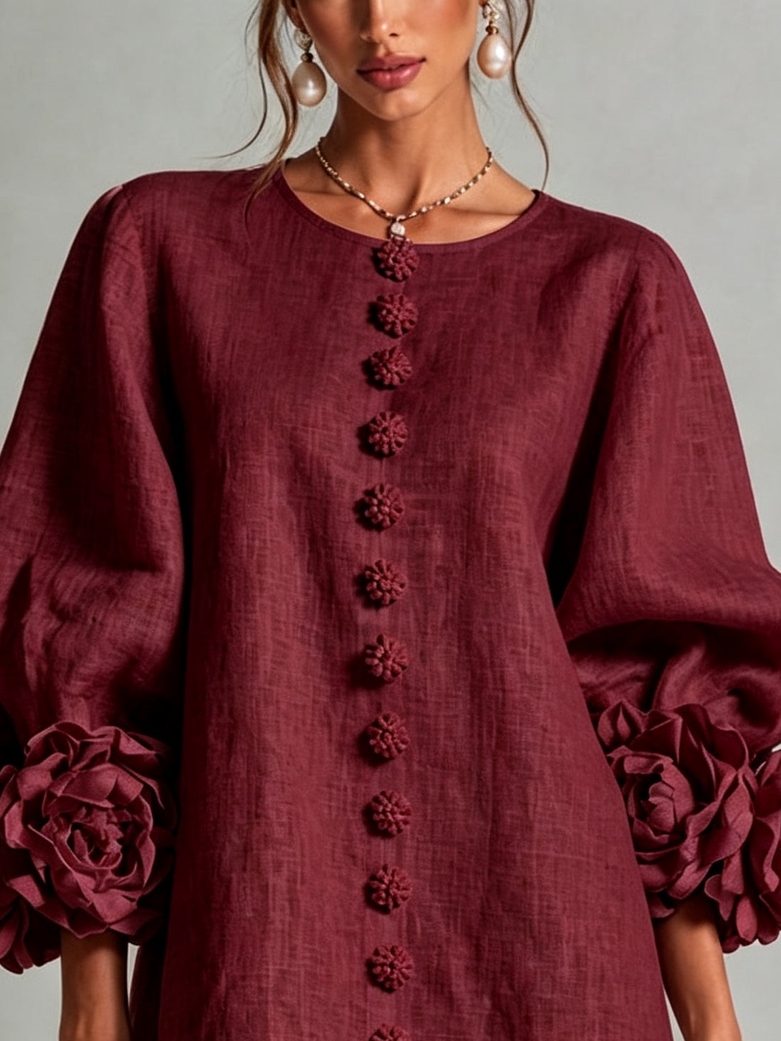 Lynette dress in Burgundy