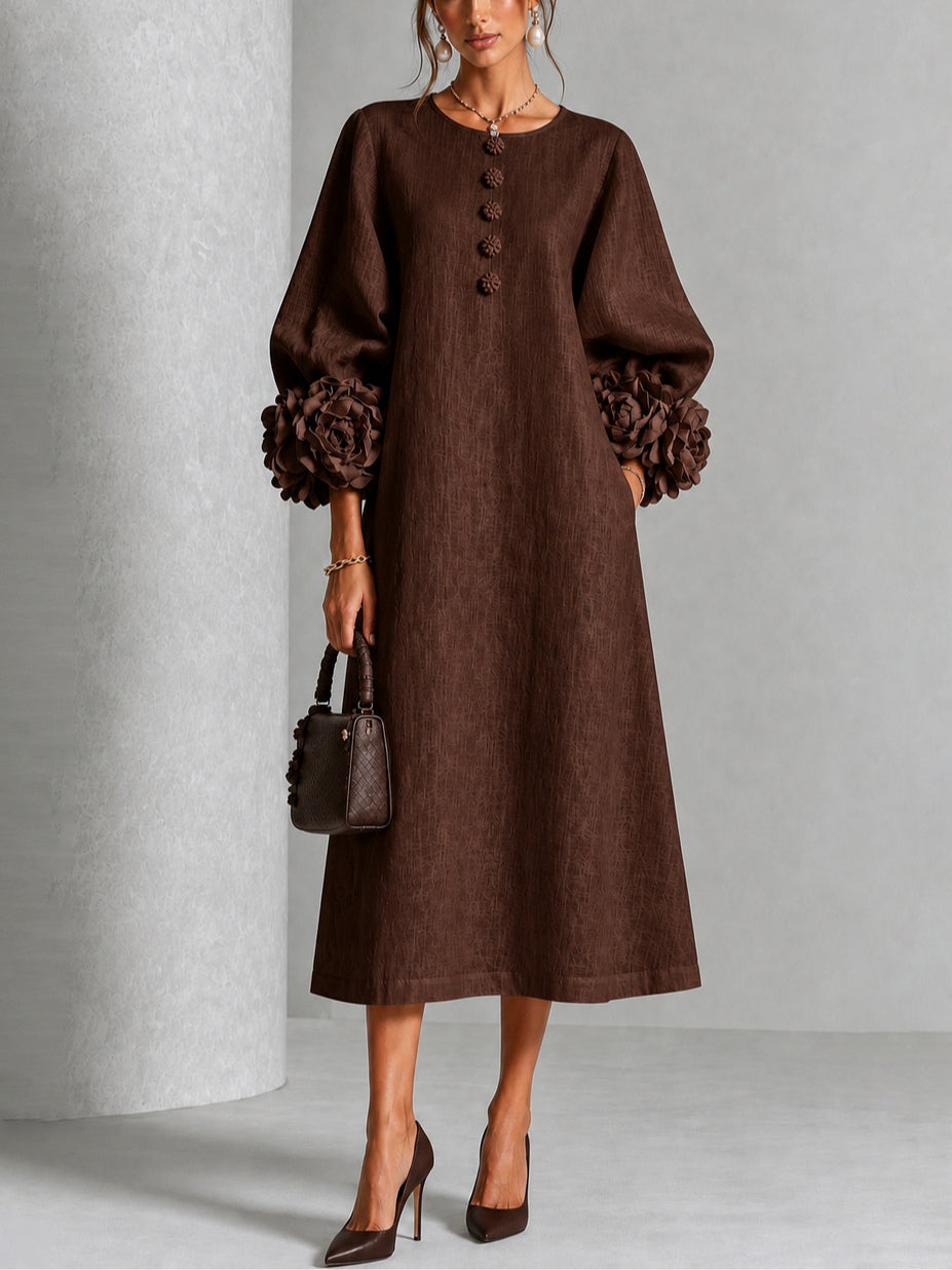 Evette dress in Brown