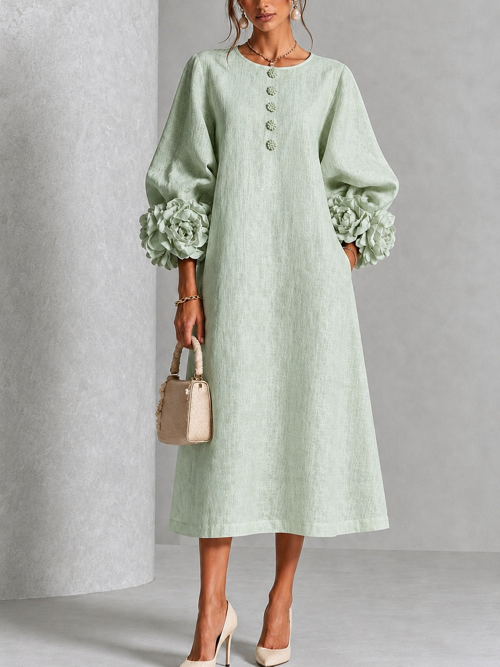 Aleta dress in Sage Mist