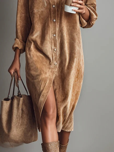 Chiara | Soft Corduroy Dress