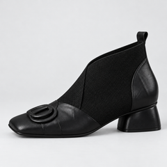 Cerys Square-Toe Ankle Boots