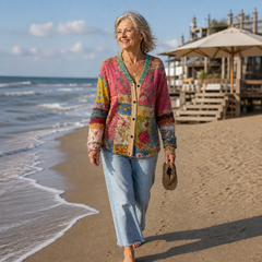 Savina Floral Patchwork Cardigan