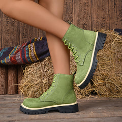 Cosette Lace-Up Platform Boots