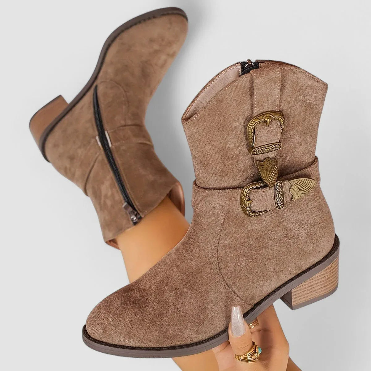 Alvina Orthopedic Western Boots