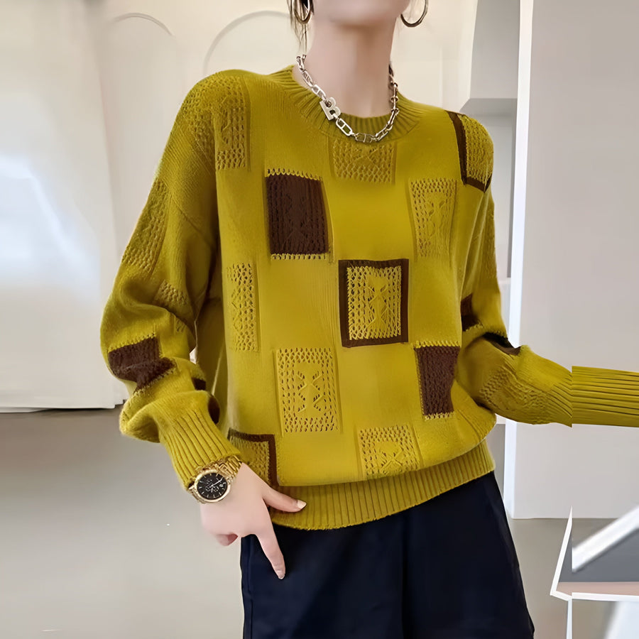 Alida | Classic Crew Neck Knit Sweater