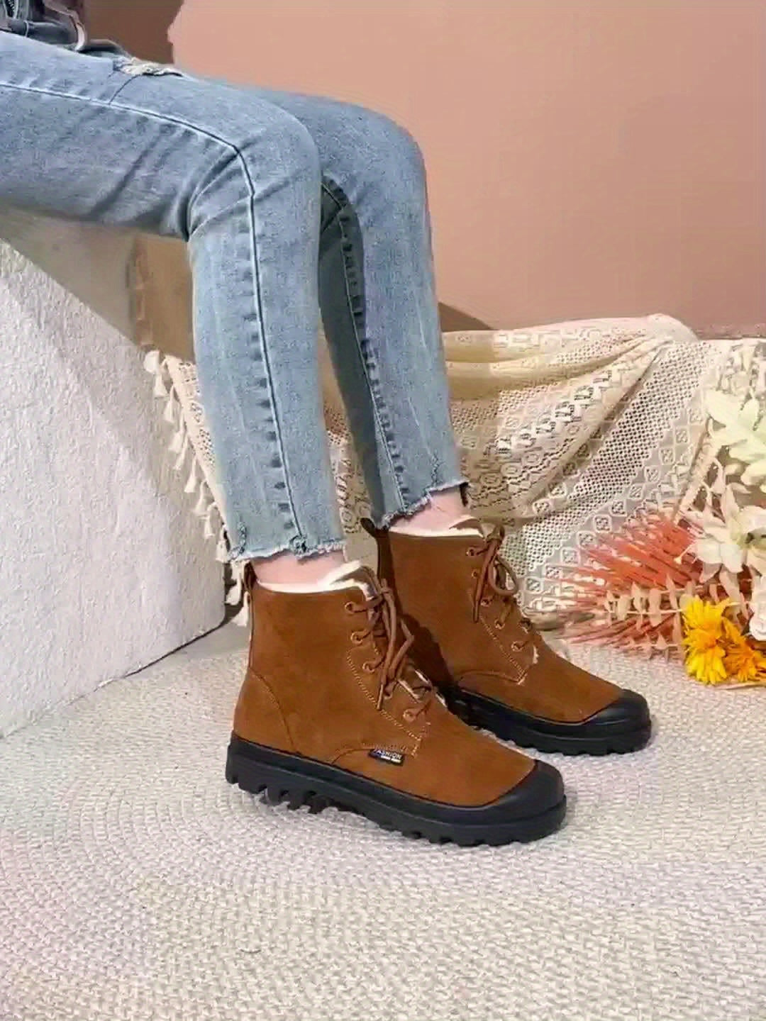 Maelys Lace-Up Snow Boots