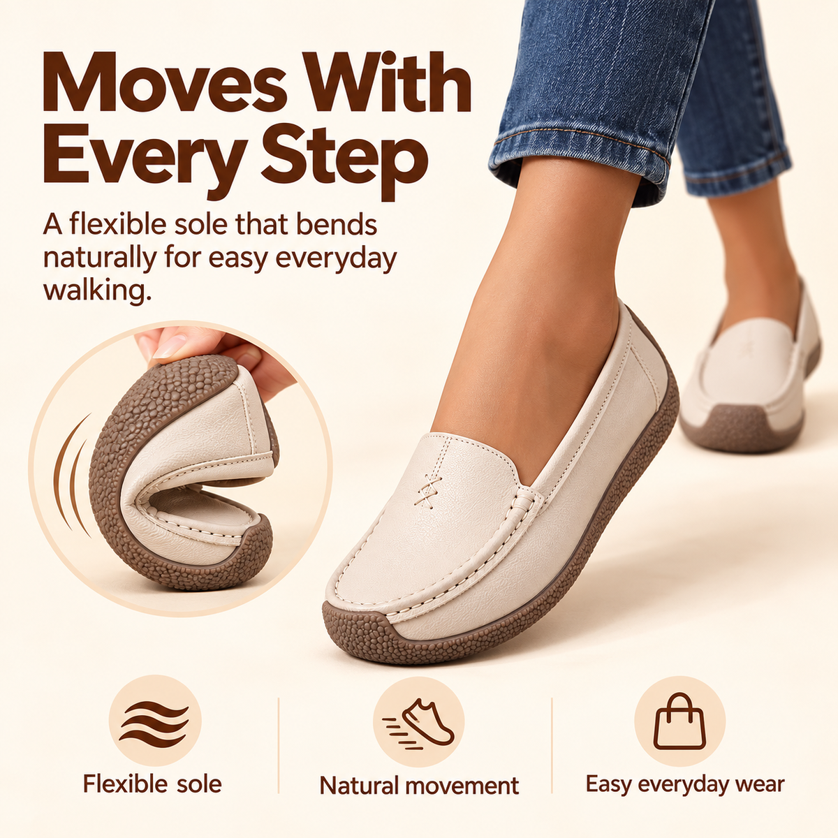 Beverly comfort loafers on foot