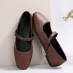 Mirabel Square-Toe Mary Jane Flats