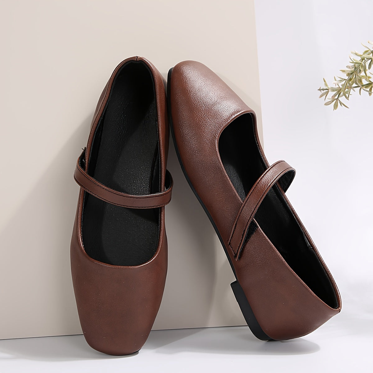 Mirabel Square-Toe Mary Jane Flats