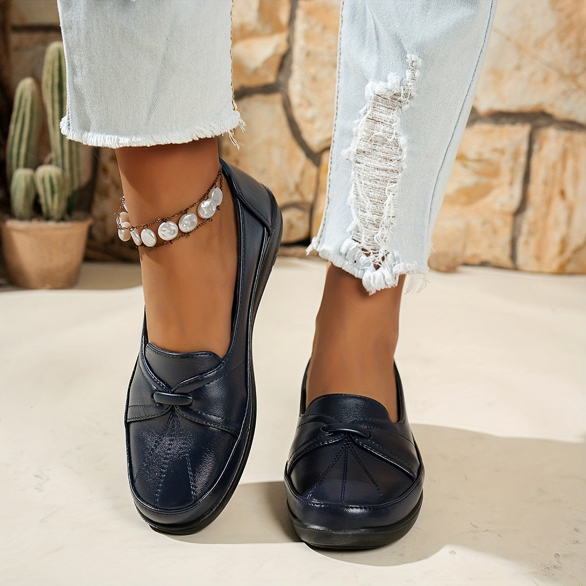 Jocasta Knot Detail Comfort Loafers