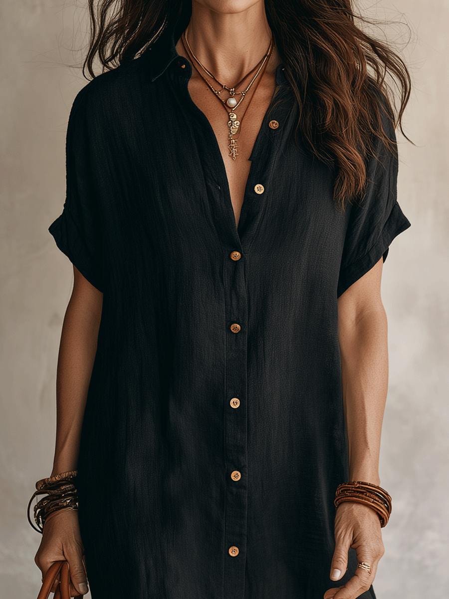 Maisie | Relaxed Linen Midi Dress