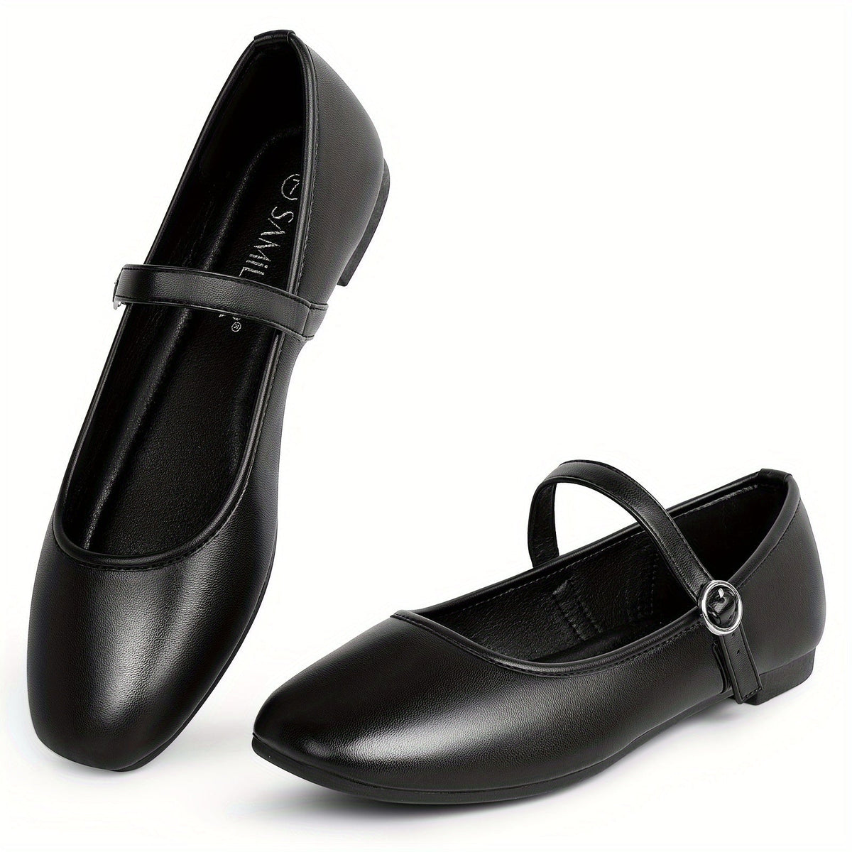 Katarina Classic Mary Jane Flats in Black