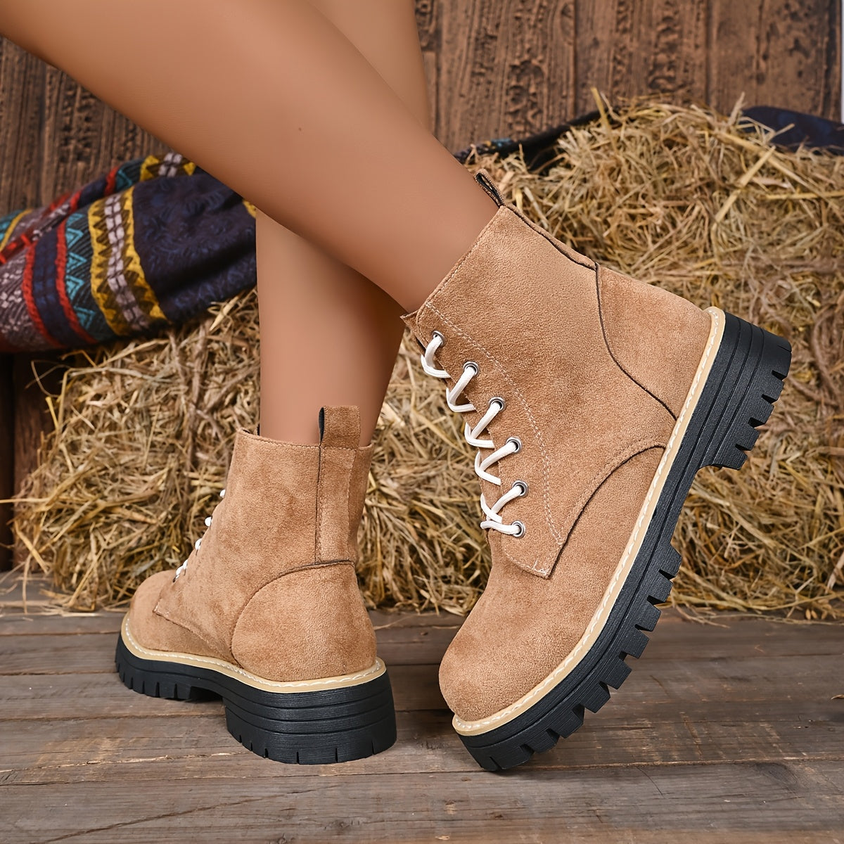 Cosette Lace-Up Platform Boots