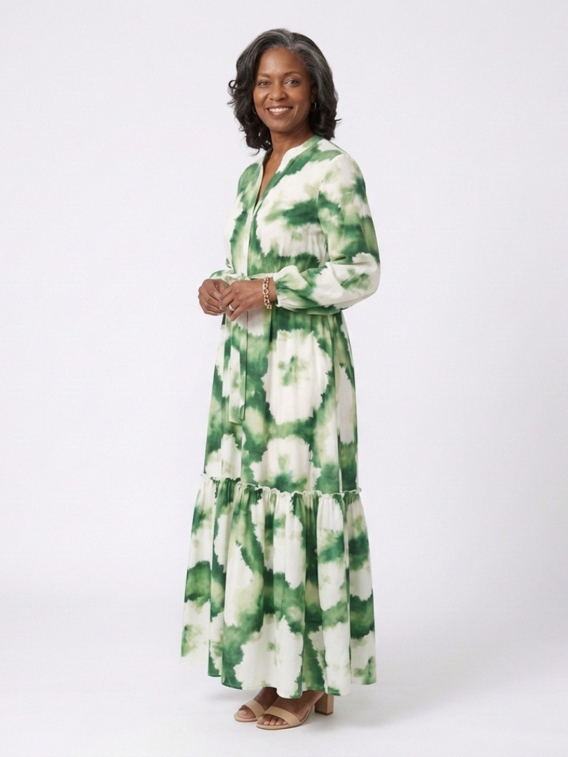Melissa | Tie-Waist Tiered Maxi Dress