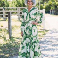 Melissa | Tie-Waist Tiered Maxi Dress