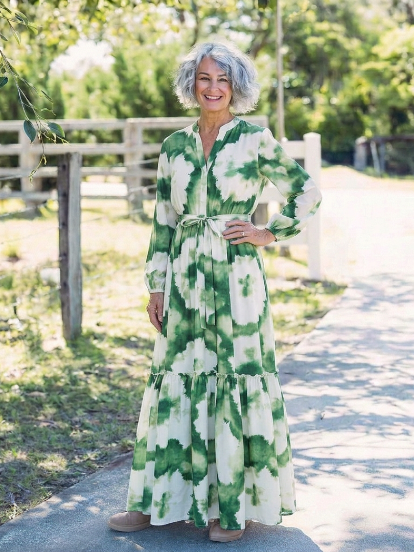 Melissa | Tie-Waist Tiered Maxi Dress