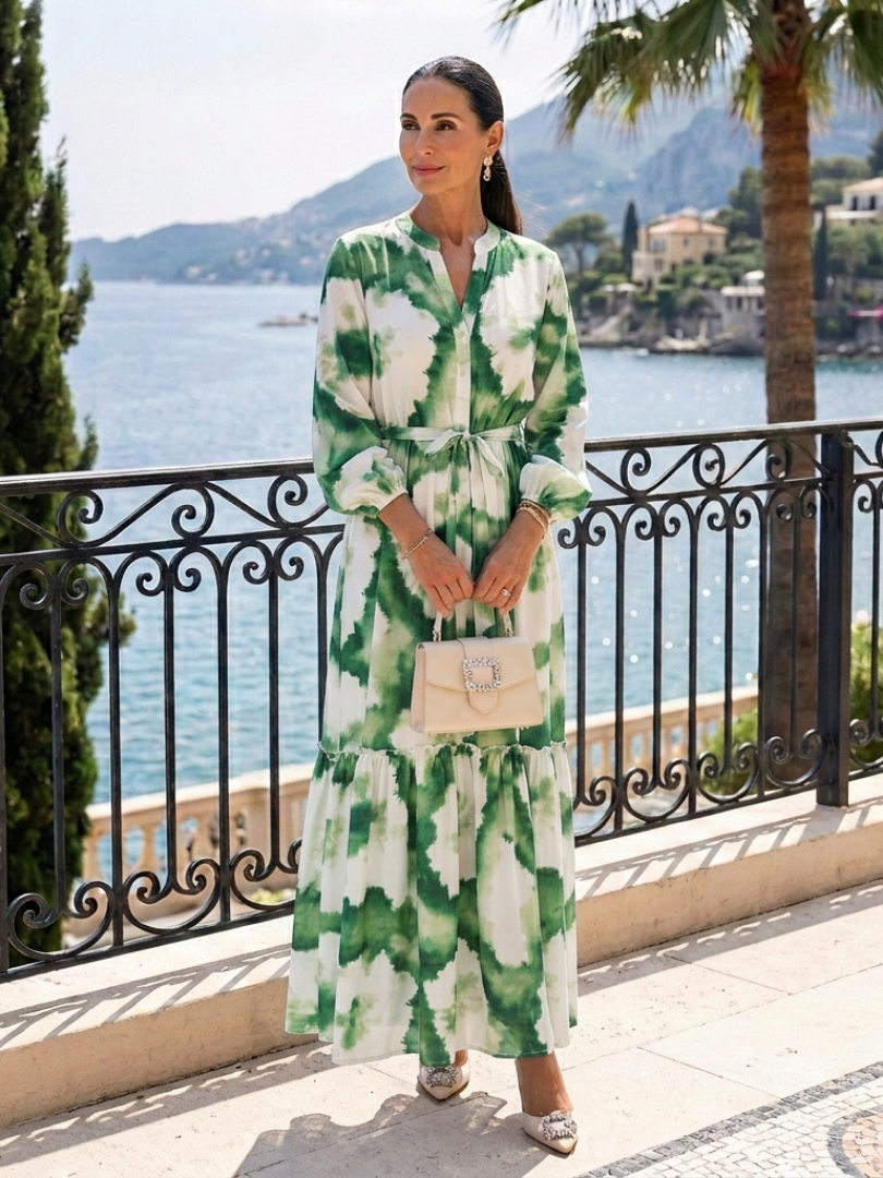 Melissa | Tie-Waist Tiered Maxi Dress
