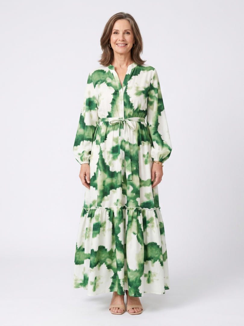 Melissa | Tie-Waist Tiered Maxi Dress