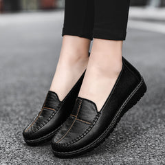 Morwen Stitched Comfort Loafers in Black