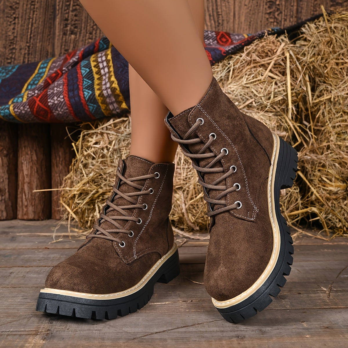 Cosette Lace-Up Platform Boots