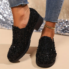 Olwen Sequin Slip-On Loafers