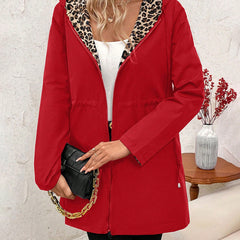 Lorna reversible hooded coat in Red 8