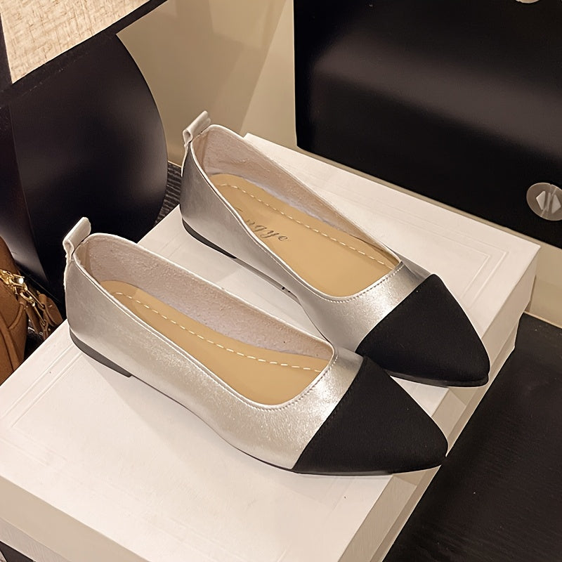 Winslow Two-Tone Pointed Ballet Flats