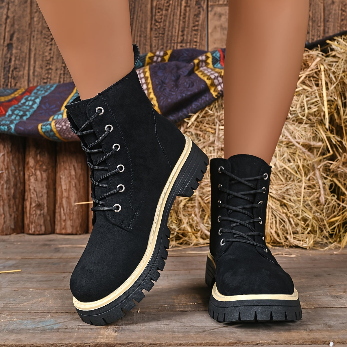 Cosette Lace-Up Platform Boots