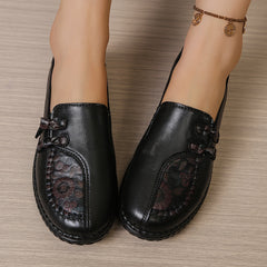 Ianthe Floral Detail Comfort Loafers in Black