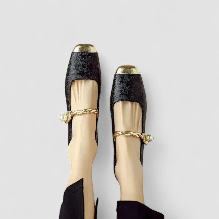 Sylvia cap-toe Mary Jane shoes side view