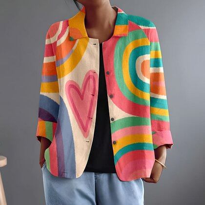 Constanza | Painted Arc Print Shirt