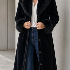 Jillian long coat in Black