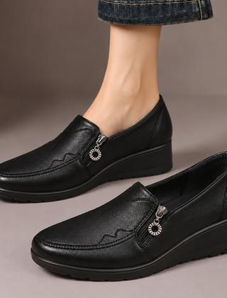 Briar Side-Zip Wedge Loafers