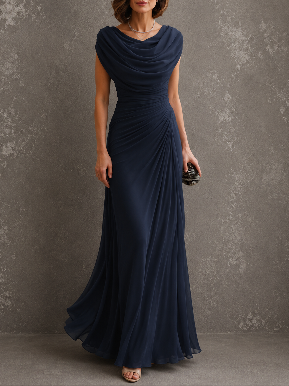 Rhonda dress in Navy Blue