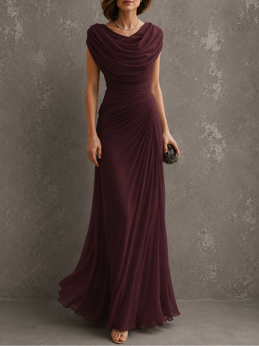 Rhonda dress in Burgundy