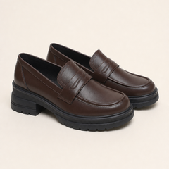 Patricia soft platform slip-on loafers in Brown