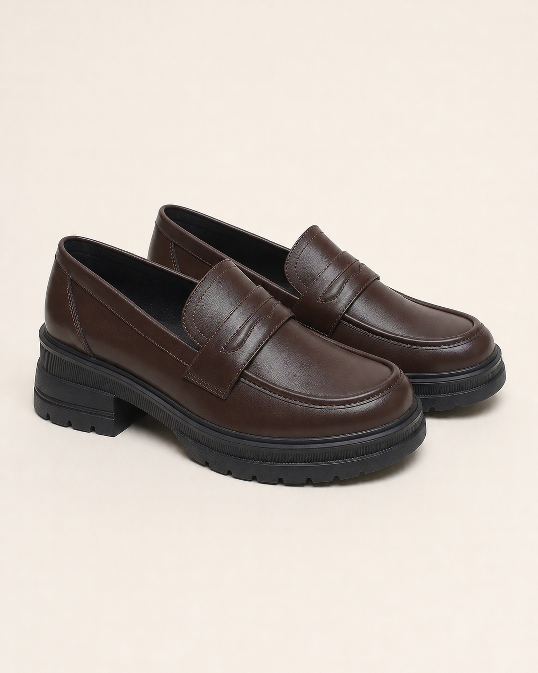 Patricia soft platform slip-on loafers in Brown