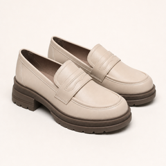 Patricia soft platform slip-on loafers in Apricot